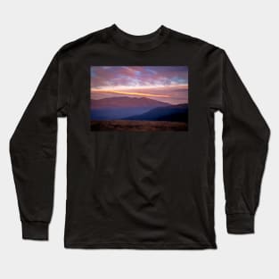 Sunset clouds over mountains Long Sleeve T-Shirt